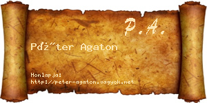 Péter Agaton névjegykártya